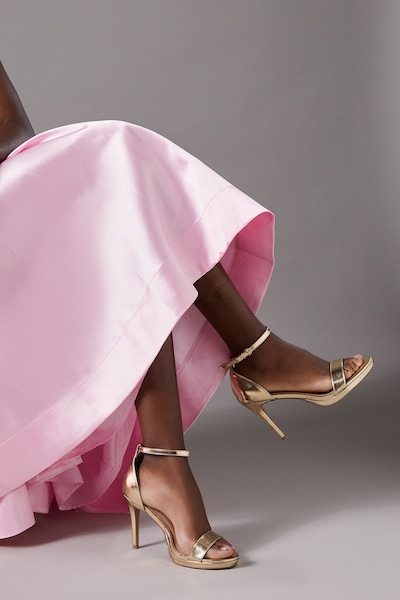 Coast Wide Fit Talia Platform High Stiletto Heel Sandals Gold