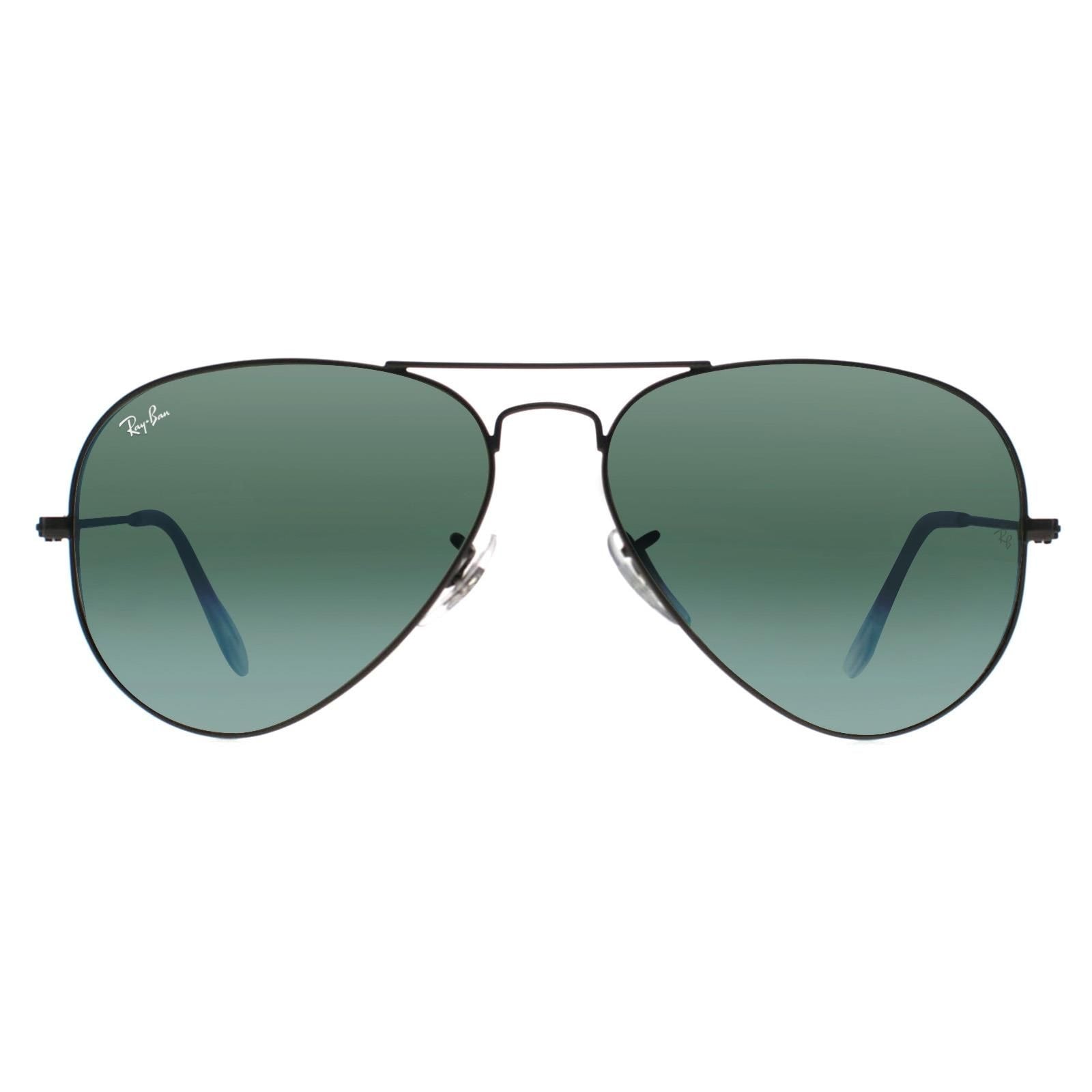 Ray-Ban Aviator Silver Polarized Green Silver Mirror Aviator 3025 Sunglasses