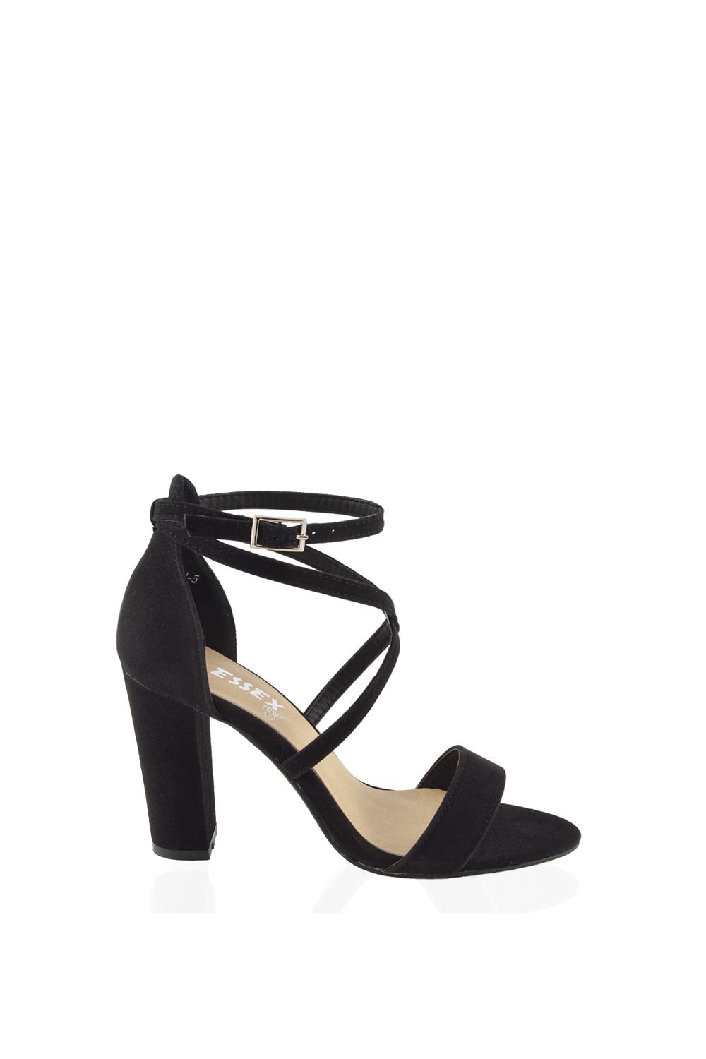 XY London 'Briella' Strappy High Block Heel Sandals image 1