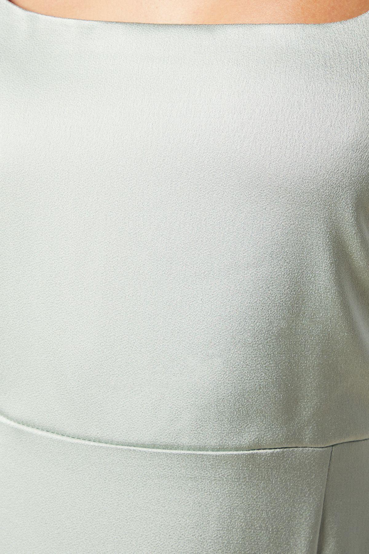 Oasis Satin Tie Shoulder Midi Bridesmaid Dress Sage image 5