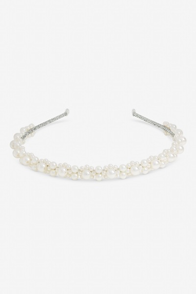 Jon Richard Silver Plated Mixed Pearl Headband