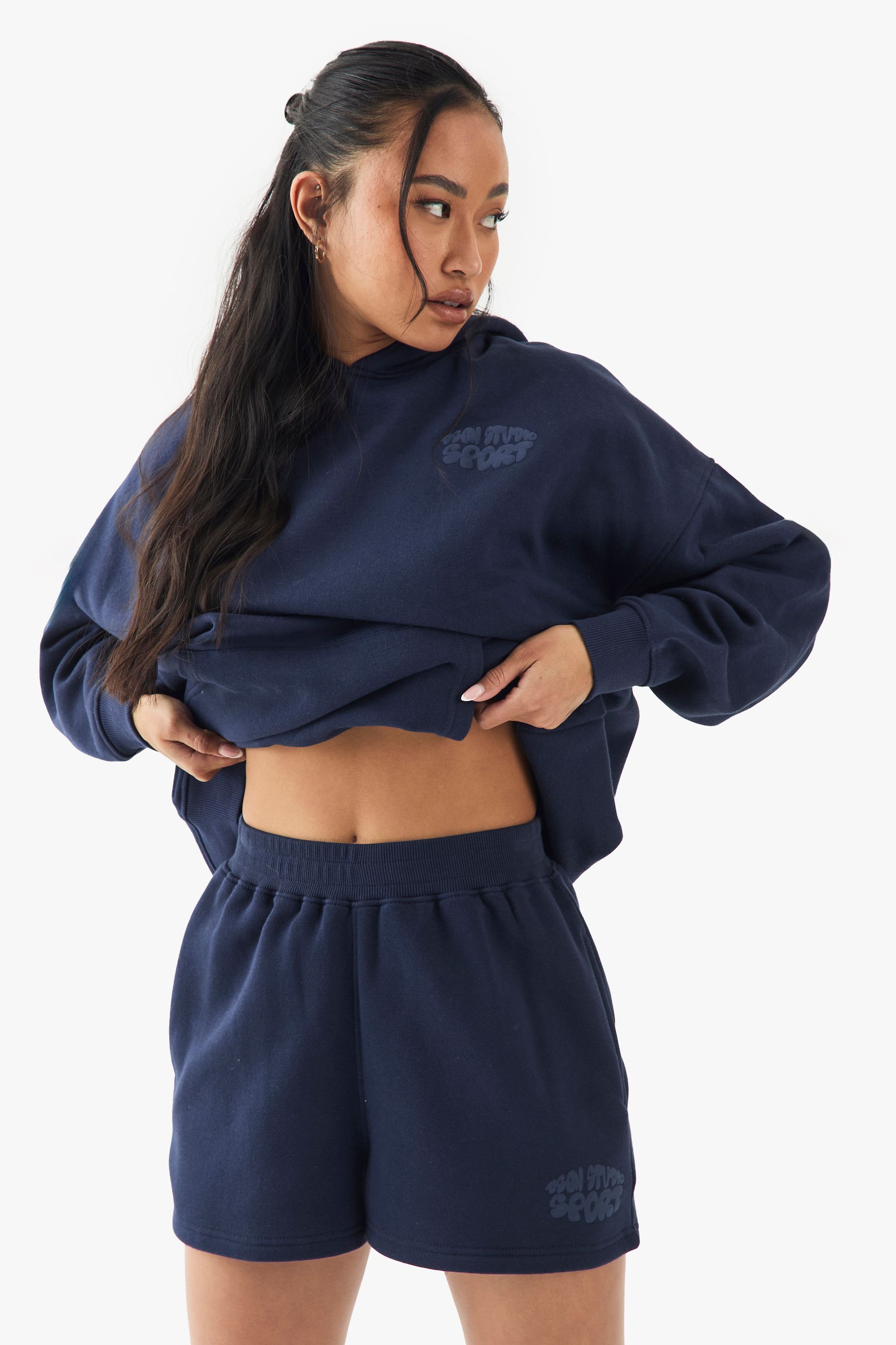 DSGN Studio DSGN Studio Sport Bubble Print Sweat Short Navy image 1