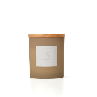 Aroma Naturals Frosted Decadence Glass Candle - Pink Cherry & Vanilla Scent