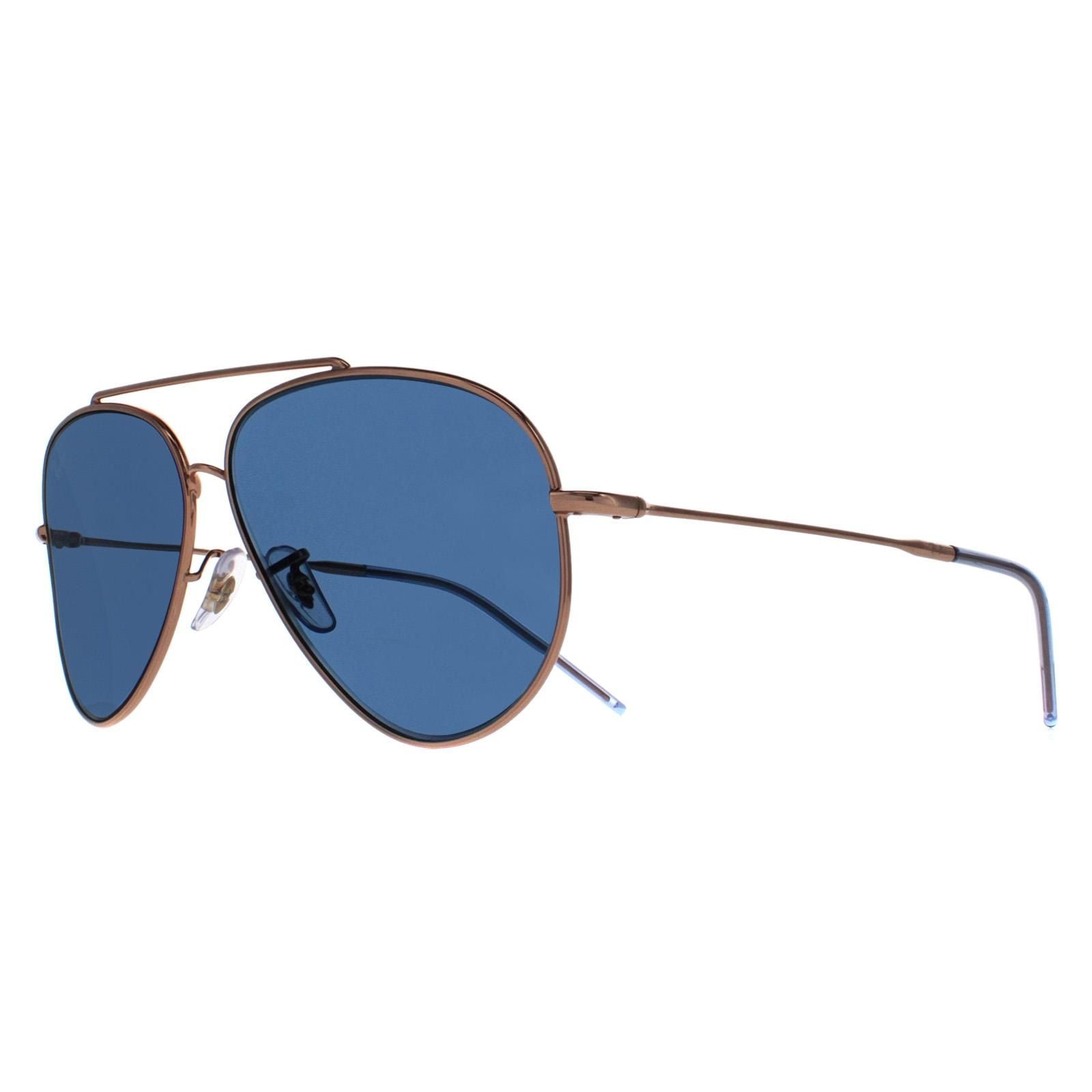 Ray-Ban Aviator Rose Gold Blue RB0101S Aviator Reverse image 2
