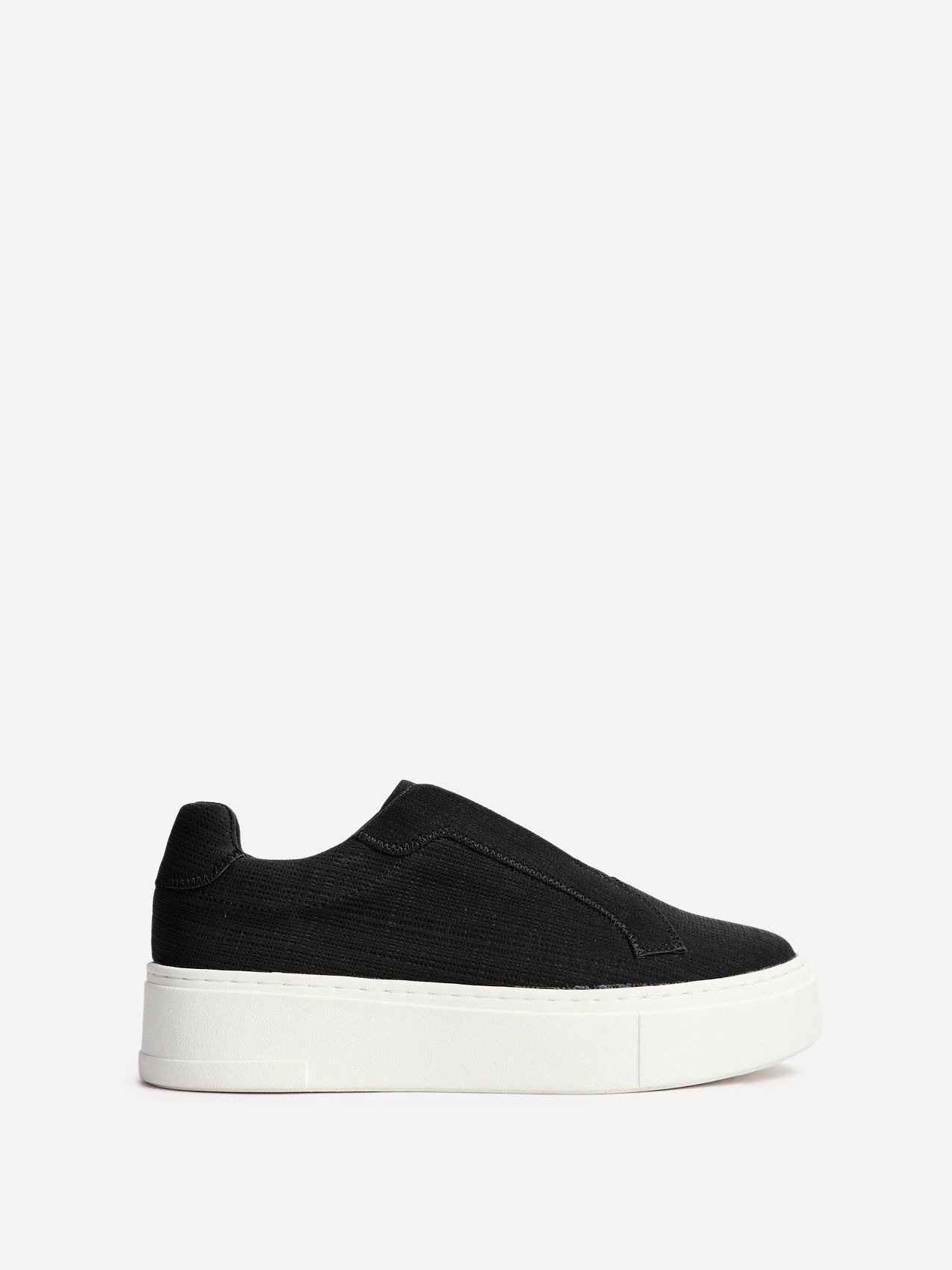 Linzi Henley Black Textured Slip On Platform Trainers image 1