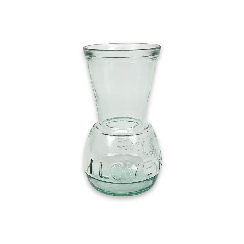 Verano Spanish Ceramics Recycled Glass Kitchen Dining Room Home Décor I Love Nature Vase - 22cm (H) image 3