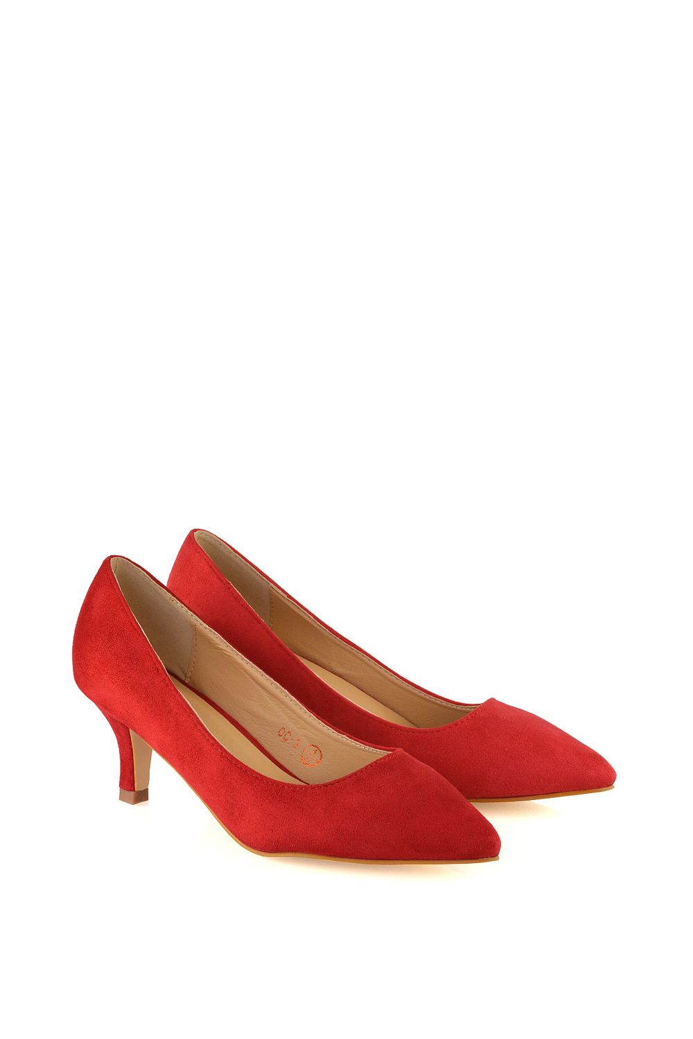 XY London 'Cali' Pointed Toe Low Stiletto Kitten High Heel Court Shoes image 3