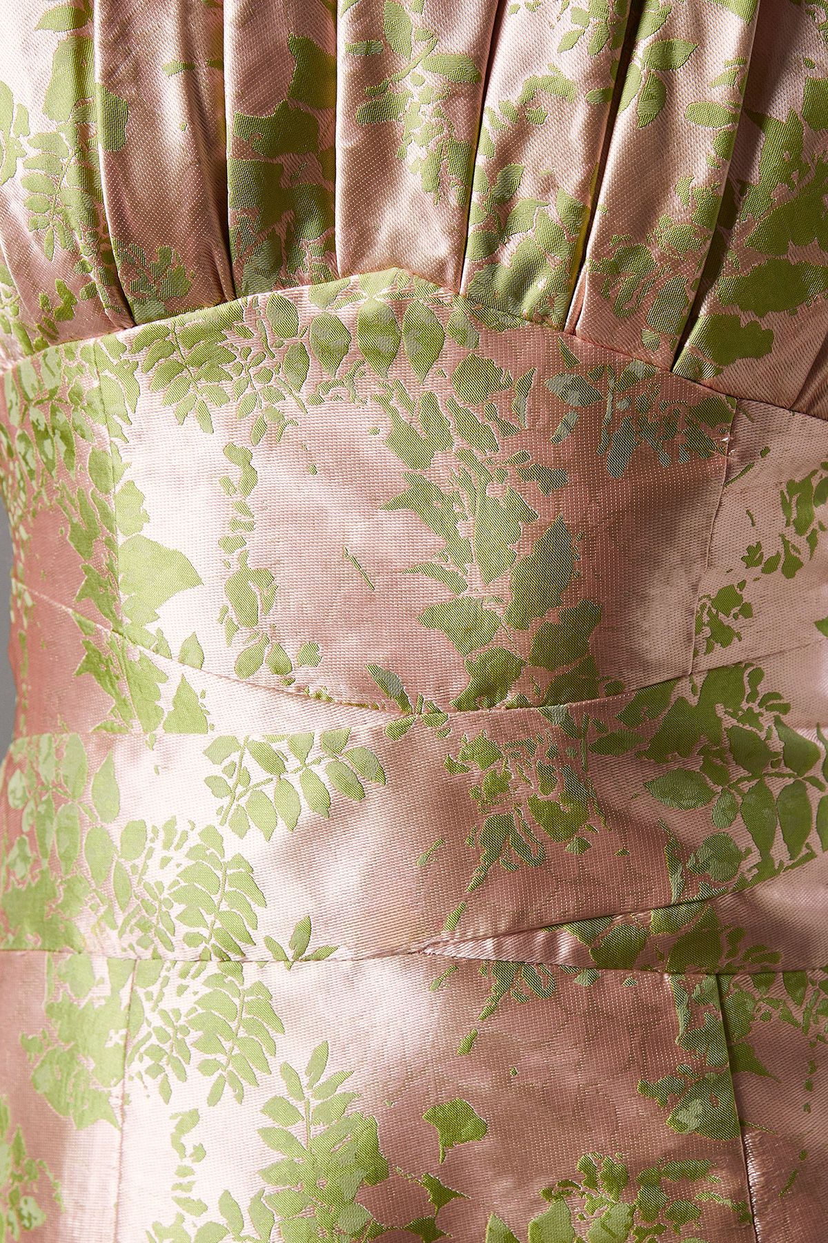 Coast Jacquard Pleated Bandeau Dress Pistachio image 5