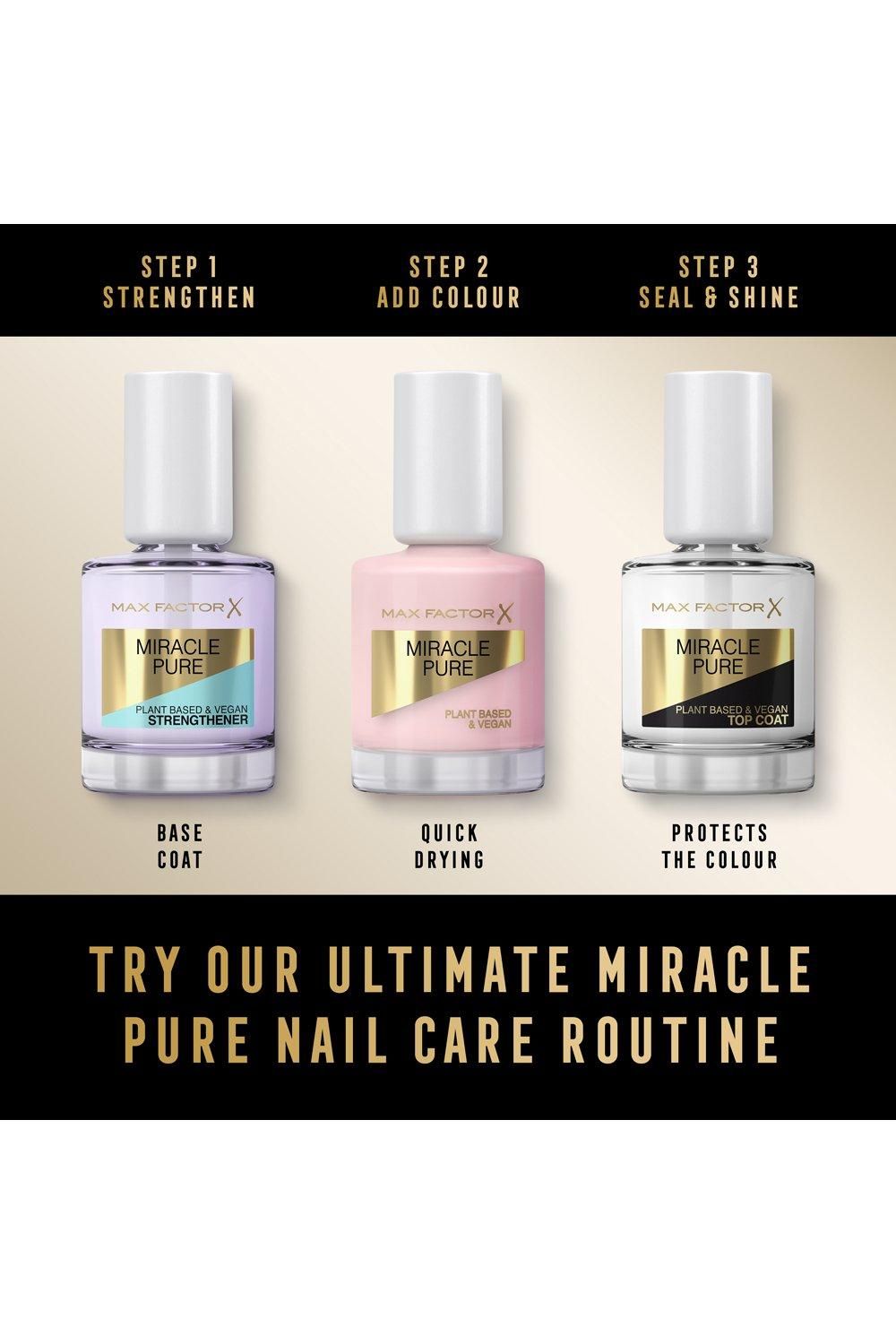 Max Factor Miracle Pure Nail Cair Quick Dry Top Coat Multi image 9