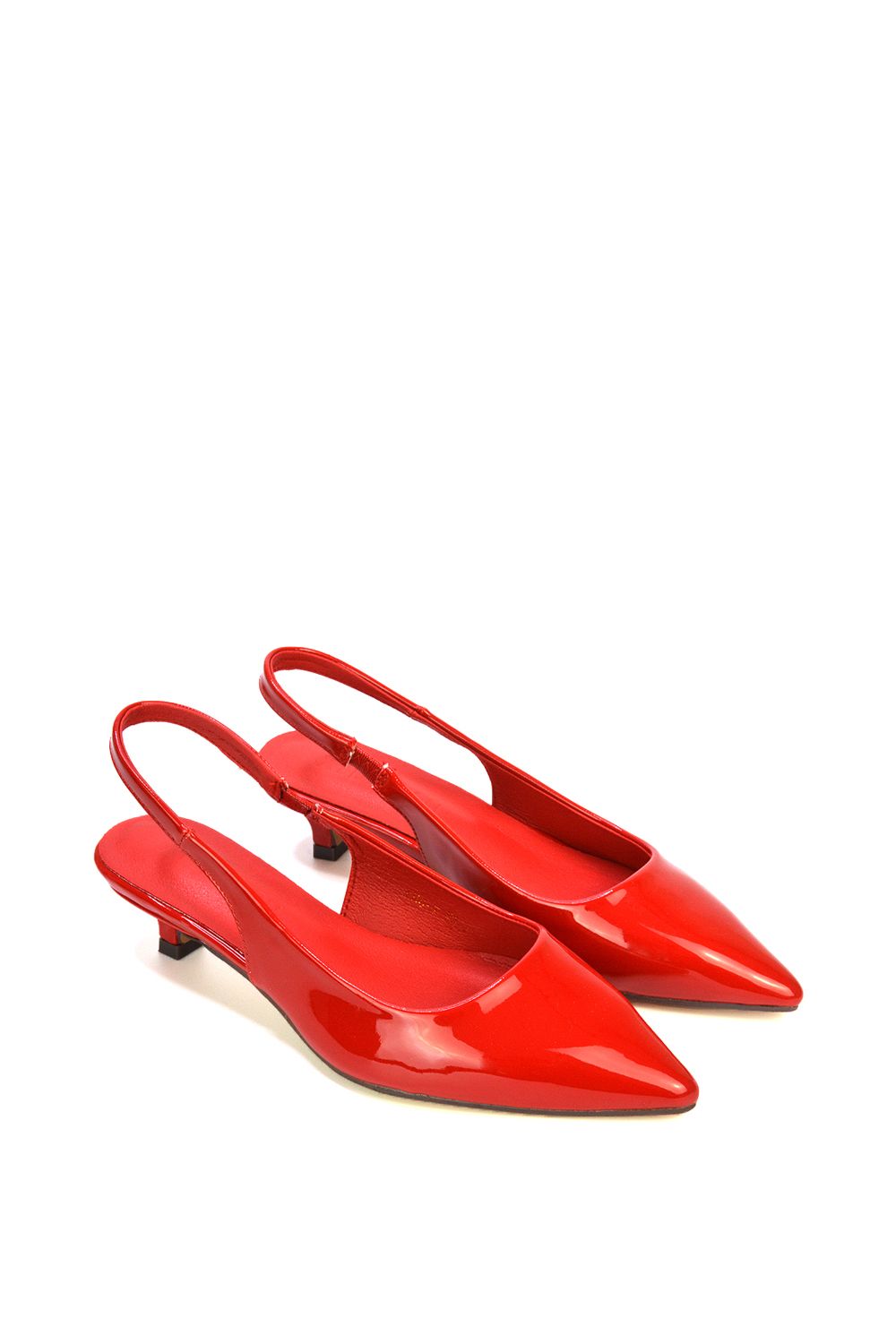 XY London 'Jenny' Pointed Toe Low Kitten Heel Slingback Pumps image 3