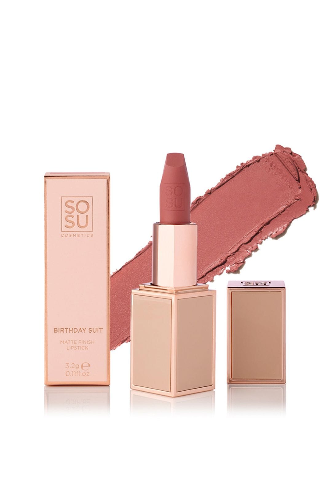 SOSU Cosmetics Matte Lipstick 3.7g Birthday Suit Matte image 1