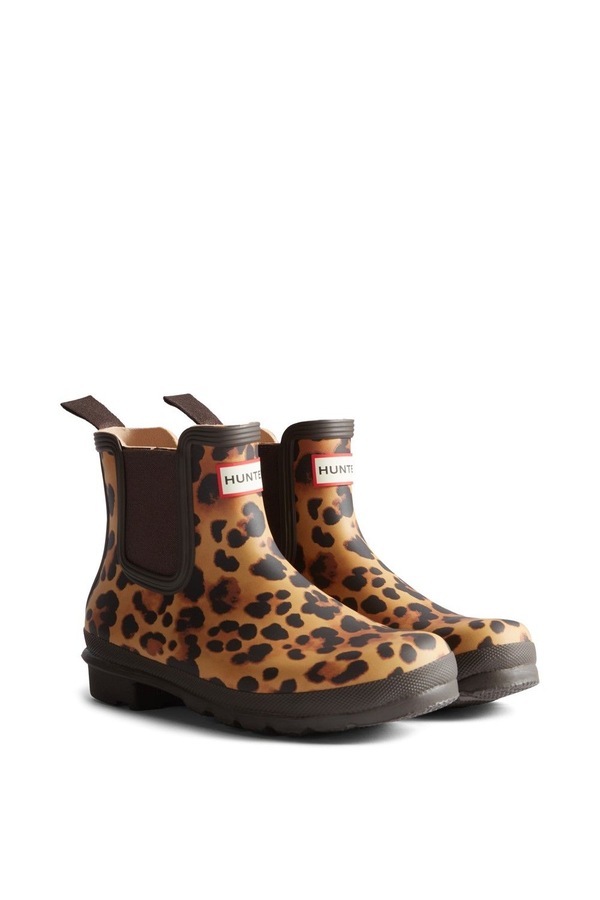 Hunter Original Chelsea Leopard Print Boot