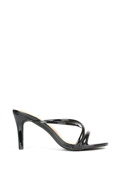XY London 'Angel' Slip On Mid Heel Stiletto Mule Heeled Sandals