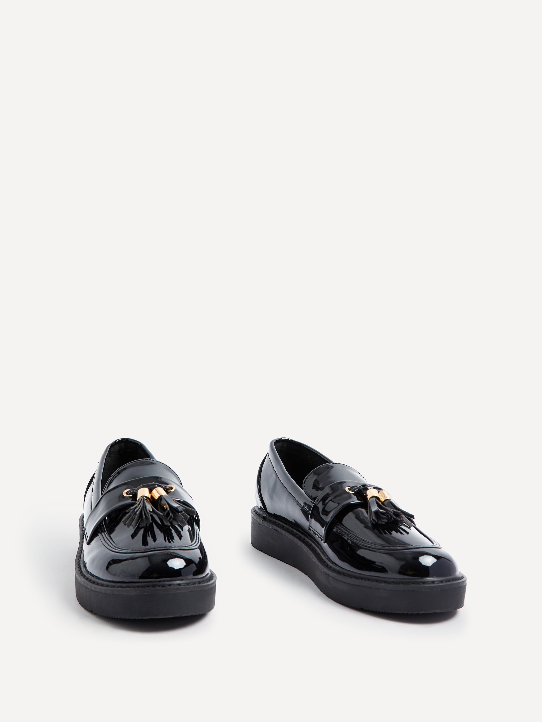 Linzi Gemina Black Faux Patent Loafer image 3