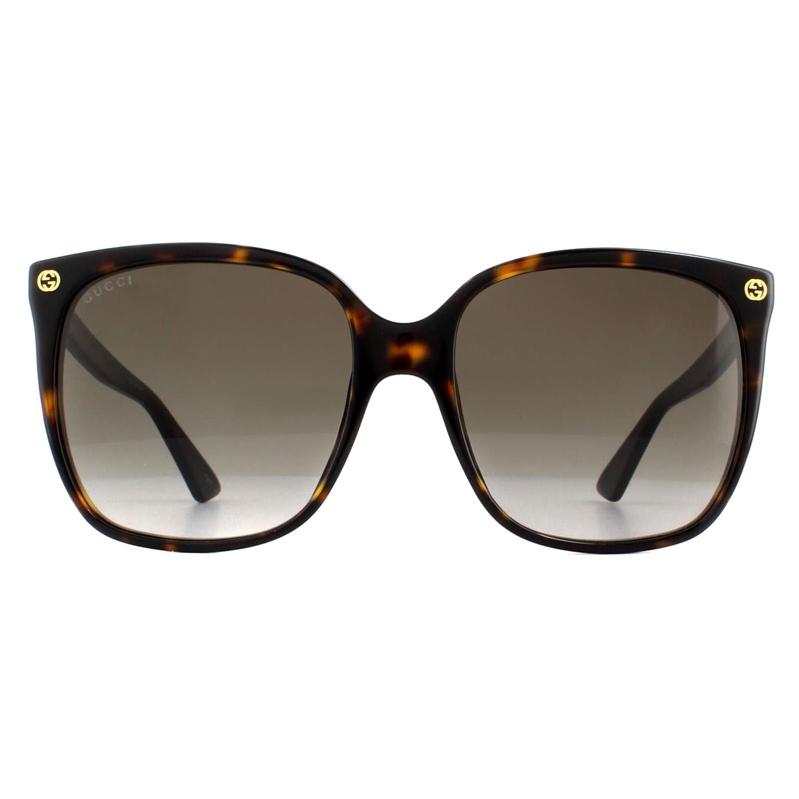 Gucci Cat Eye Havana Grey Gradient Sunglasses image 1