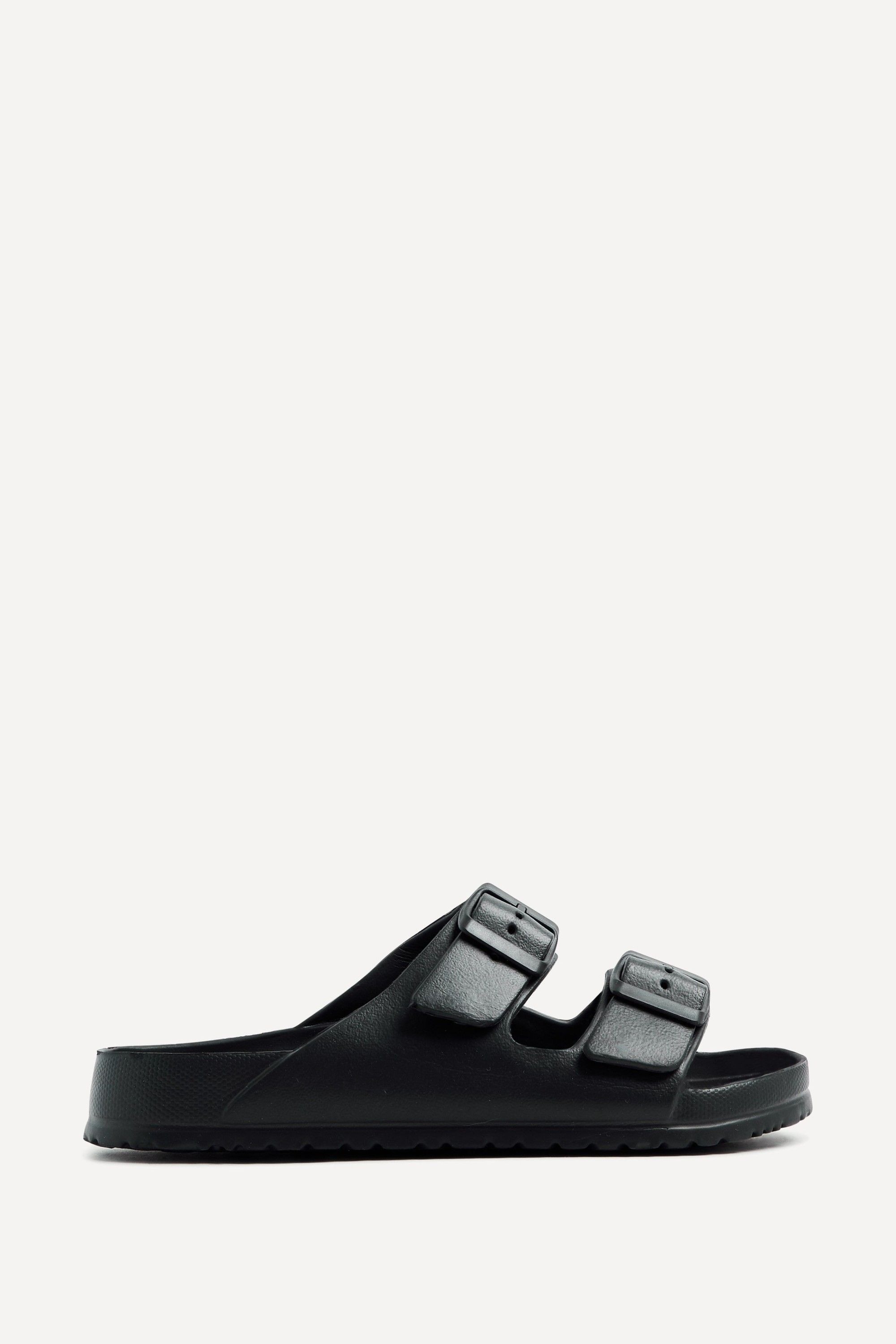 Linzi Candice Black Slip On Slider Sandals