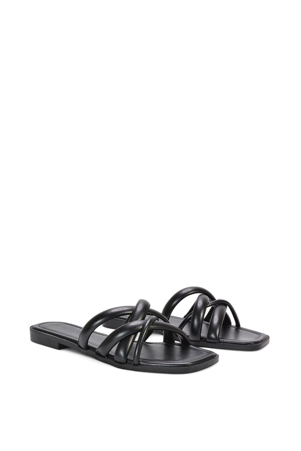 XY London 'Fiona' Strappy Flat Open Toe  Sandal Mule Sliders image 3