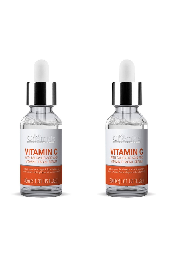 skinChemists professional Anti-Ageing Vitamin C Salicylic Acid Facial Serum 30ml x 2 Duo Pack