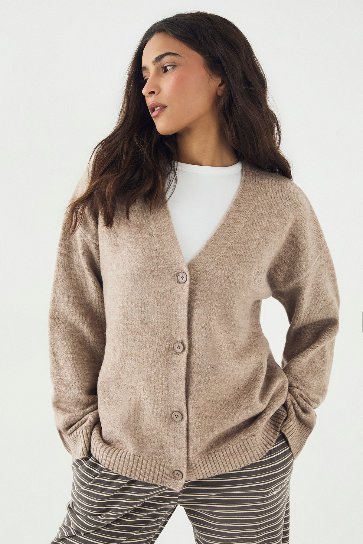 DSGN Studio DSGN Studio Slouchy Knit Cardigan Taupe