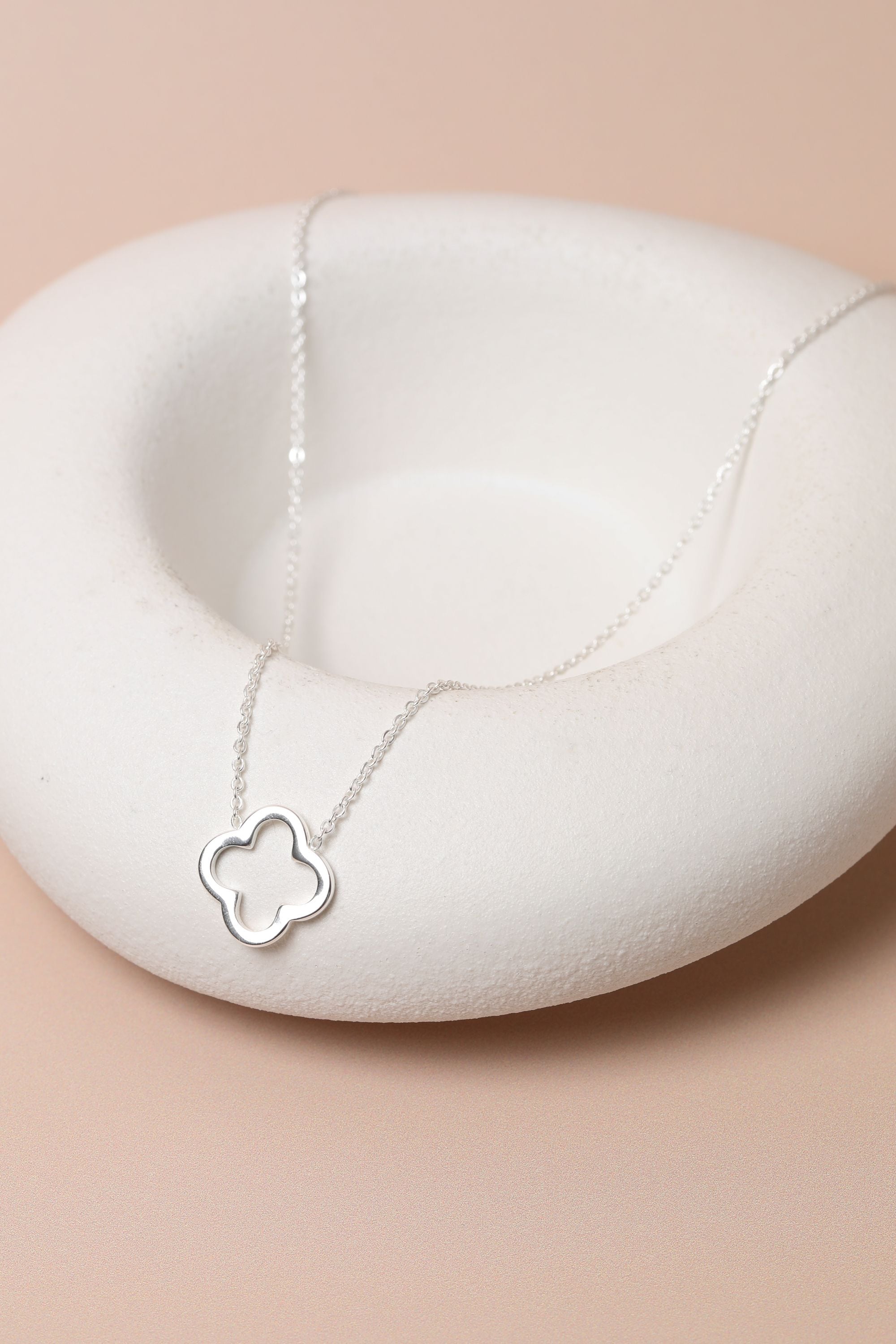 Jon Richard Sterling Silver Plated Waterproof Clover Necklace image 2