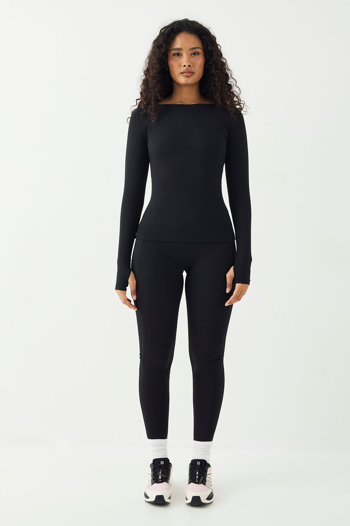 DSGN Studio DSGN Studio Sport Ultra Contour Seamless Fitted Long Sleeve Top Black image 5
