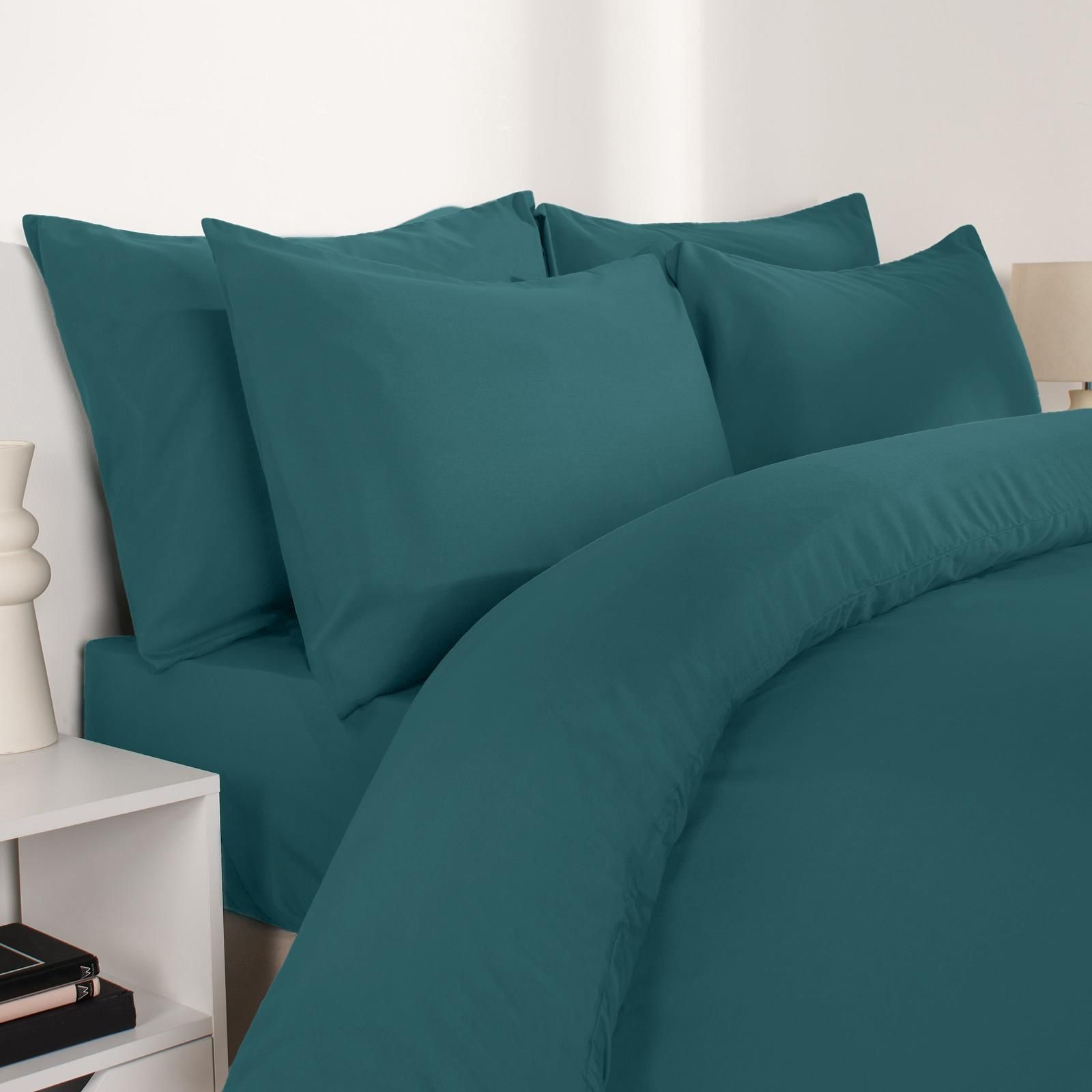 OHS Plain Dyed Duvet Cover with Pillowcase Bedding Set image 3