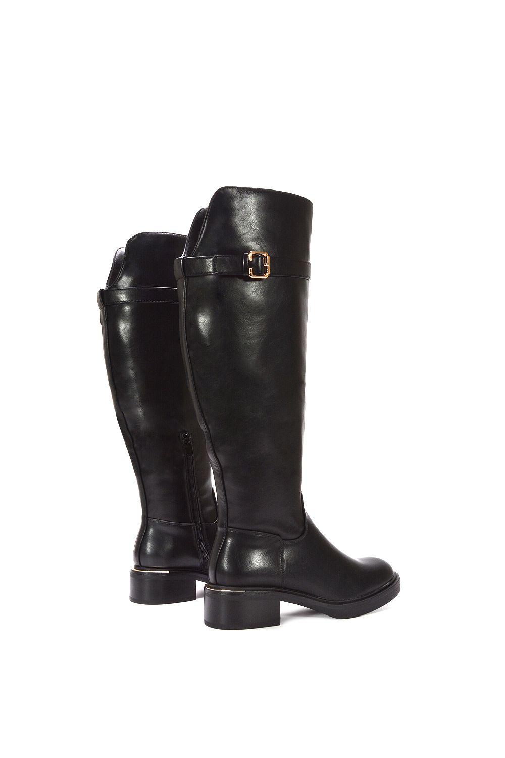 XY London 'Estelle' Low Heel Biker Riding Long Knee High Boots image 3