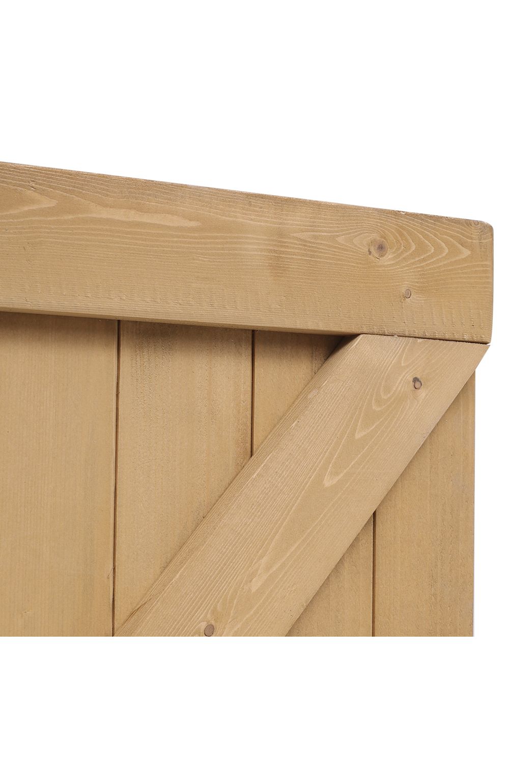 Living and Home 183x79cm Garden Pine Wood Flat Top Gate with 1pcs Latch & 3pcs 8 inch T-shaped Hinges image 6