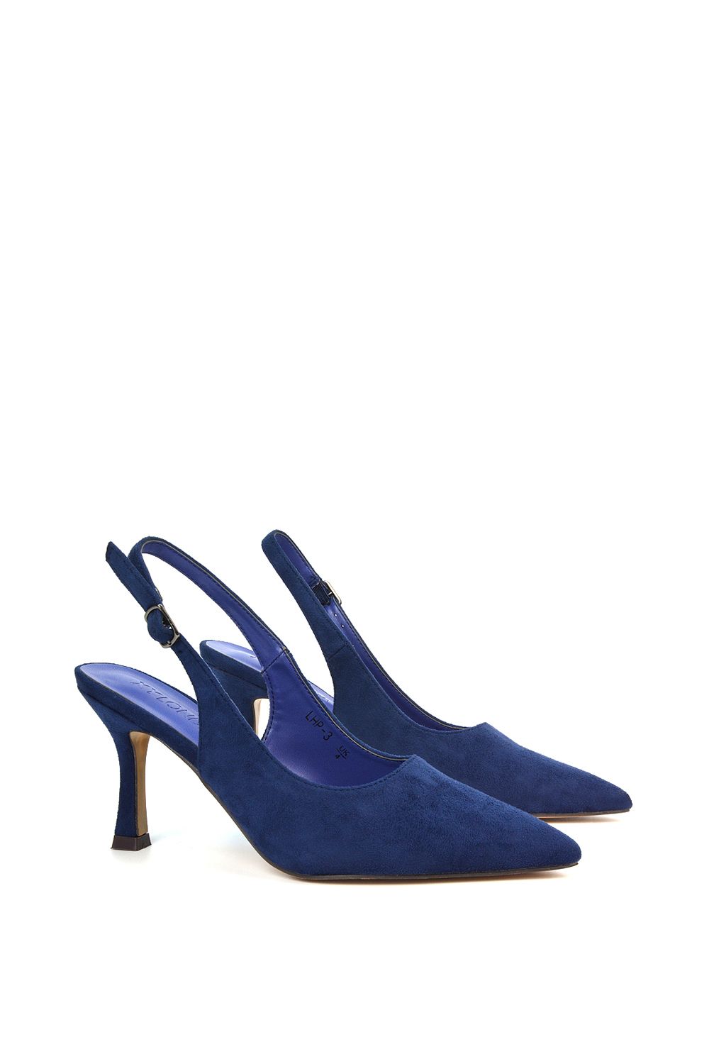 XY London 'Valerie' Stiletto High Heel Closed Toe Slingback Court Shoes image 3