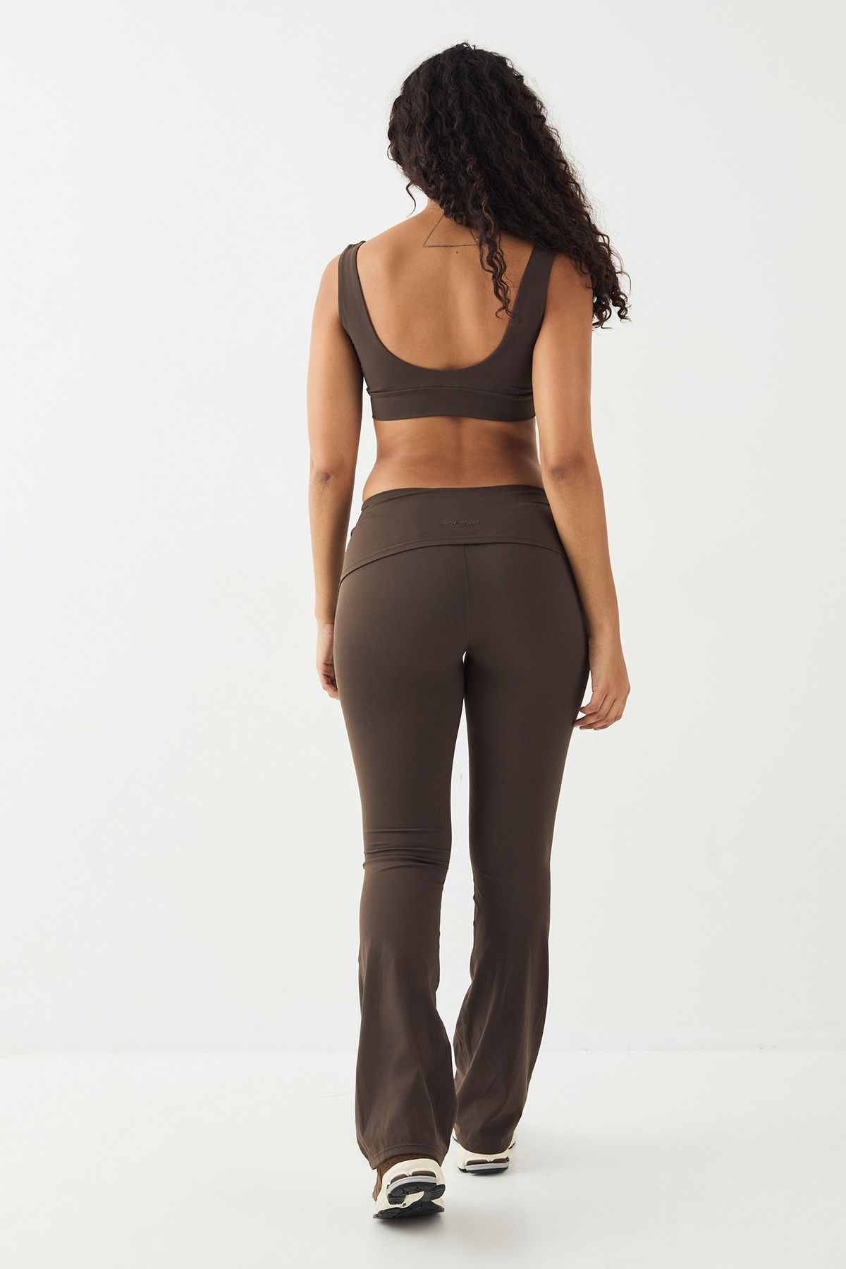 DSGN Studio DSGN Studio Ultra Sculpt Fold Over Waistband Flared Legging Espresso image 2