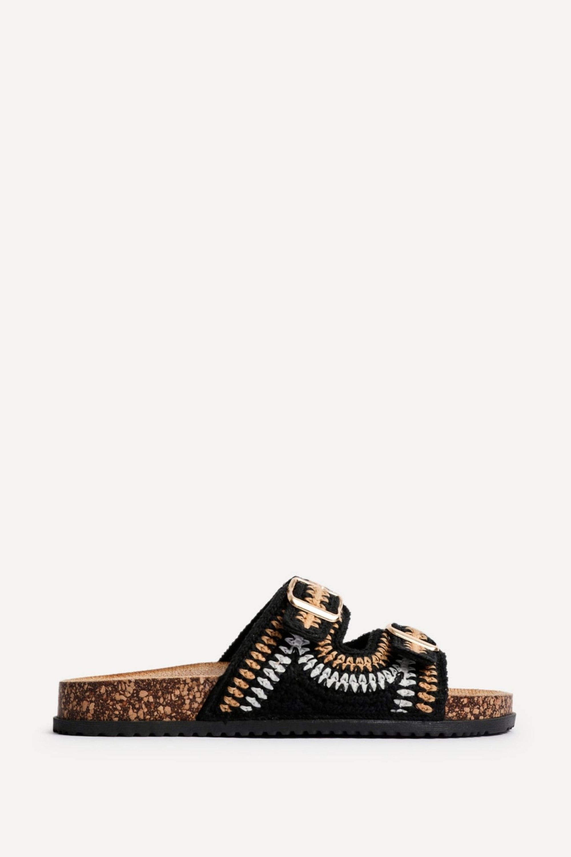 Linzi Jaylyn Black Double Buckle Sandals image 1