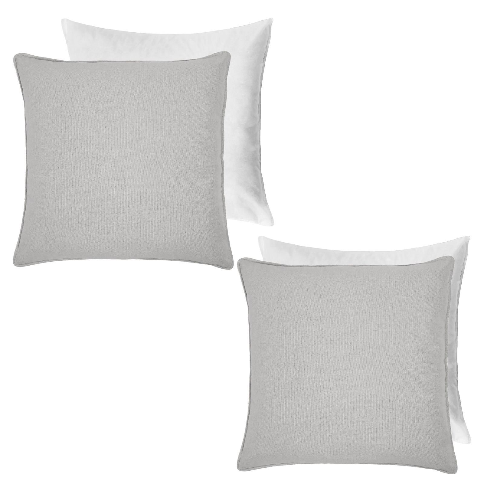 OHS 2 Pack Woven Texture Filled Cushion Covers Home Decor Set image 1