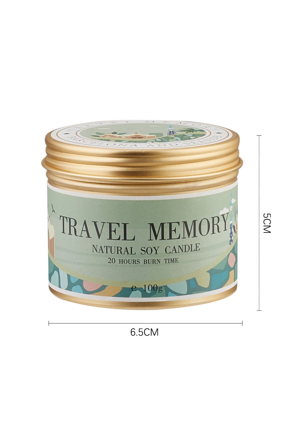 SHEONLY Kiwi Fruit Soy Wax Scented Candle in Aluminum Tin image 6