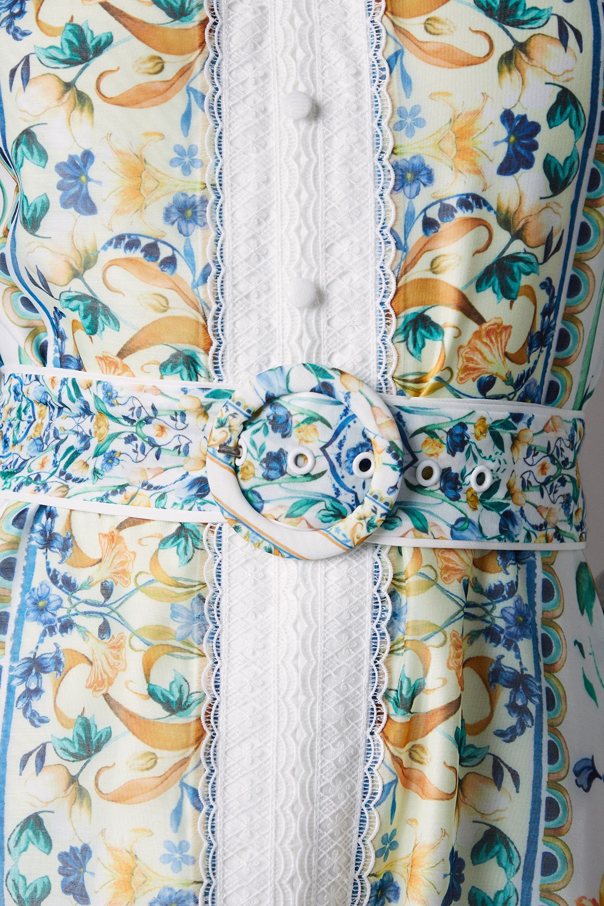 Coast Boarder Printed Organza Shirt Dress White image 5