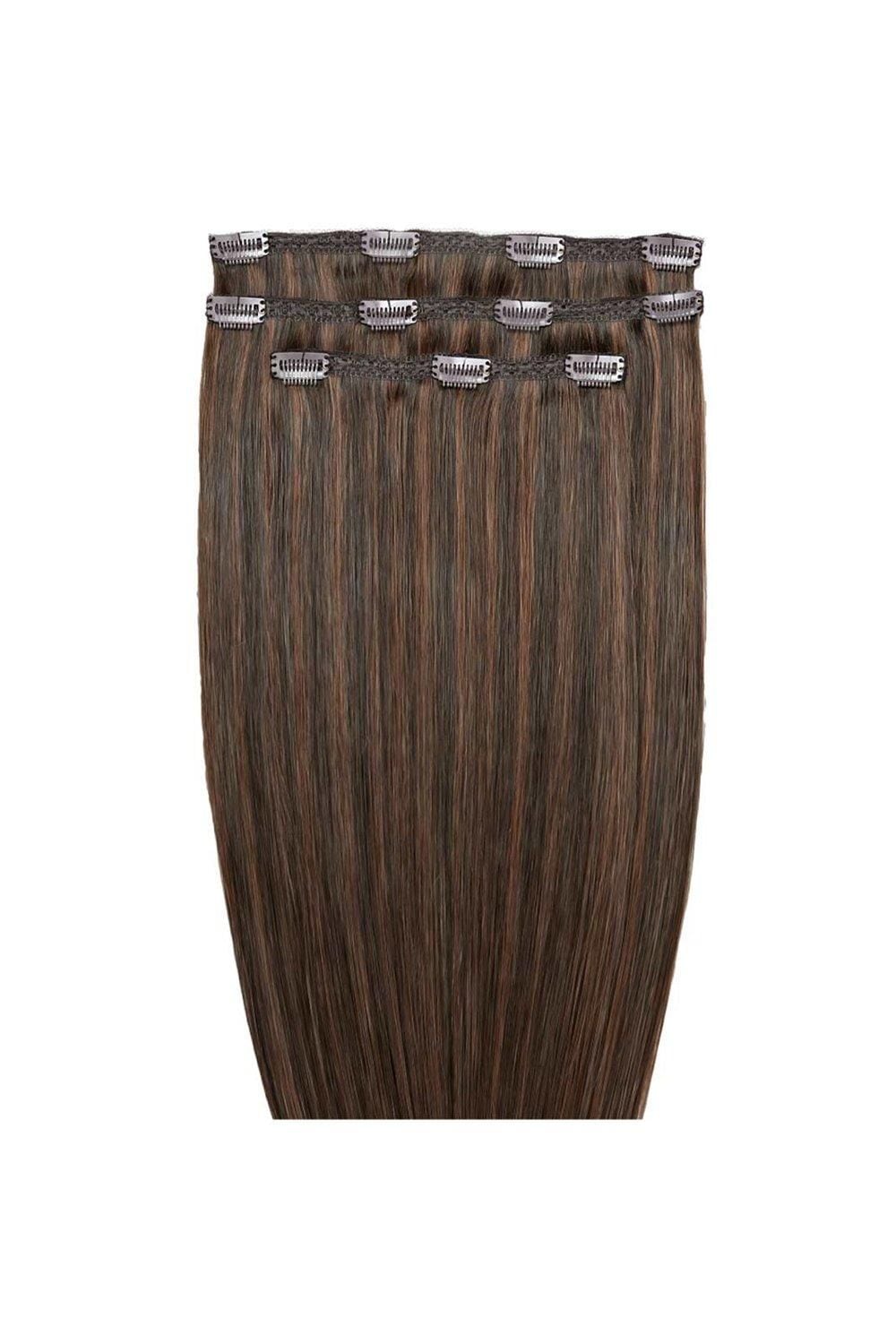 Beauty Works 18'' Deluxe Clip-In Extensions Espresso Brown image 1