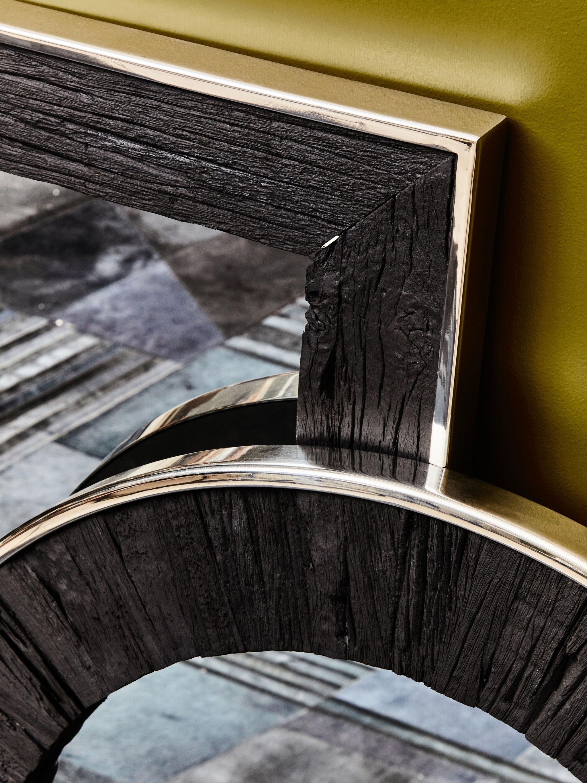 Orsina Kerala Black Rectangular Mirror image 2