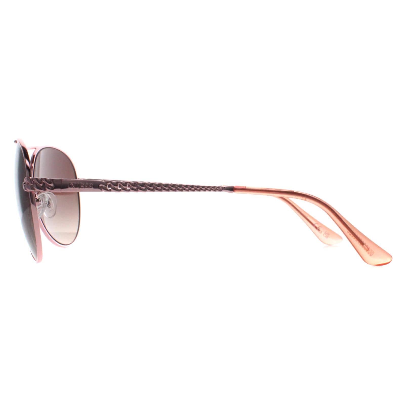 Guess Aviator Shiny Rose Gold Brown Gradient GU7470-S image 3
