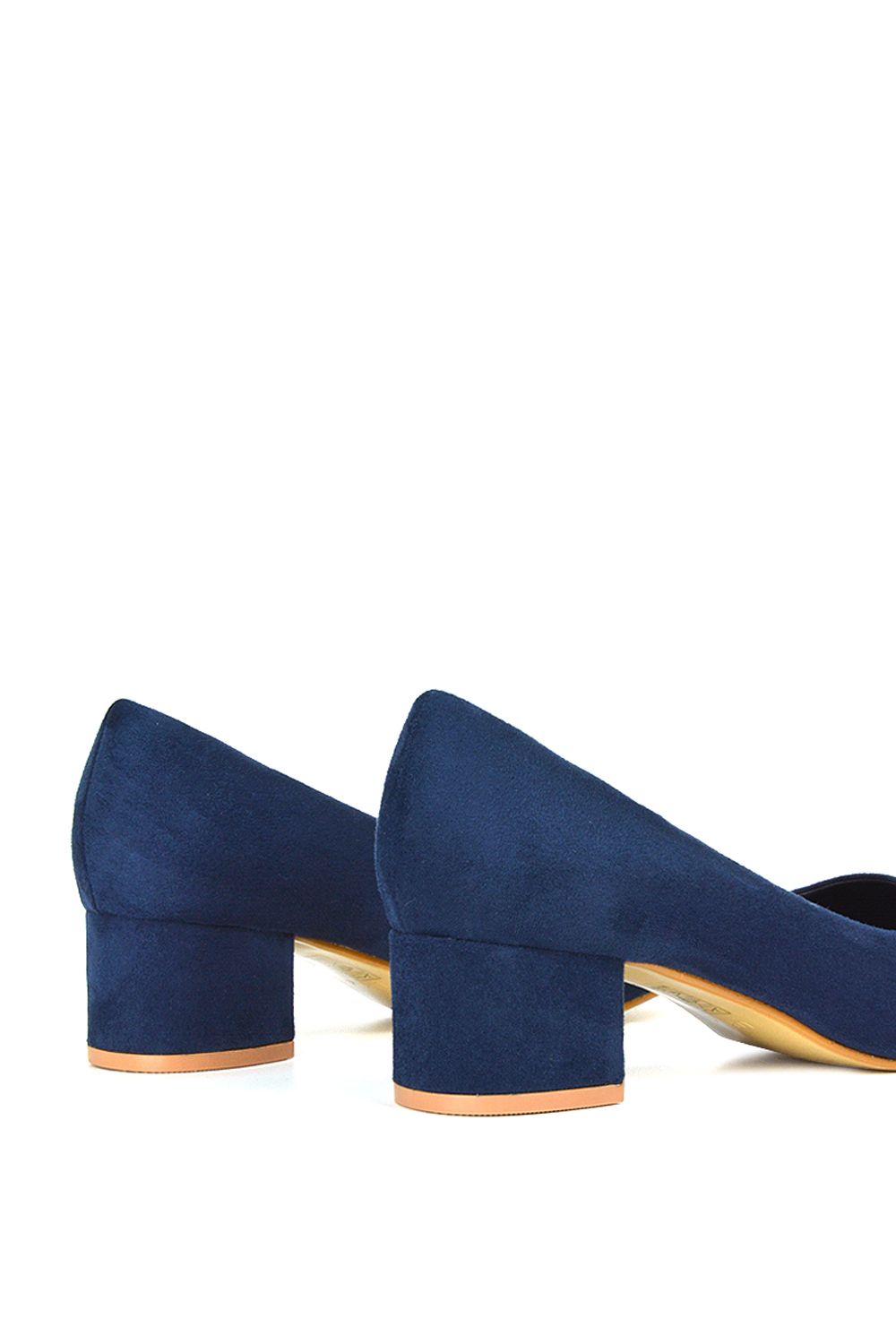 XY London 'Liberty' Low Block Heel Round Toe Slip On Court Shoes image 5