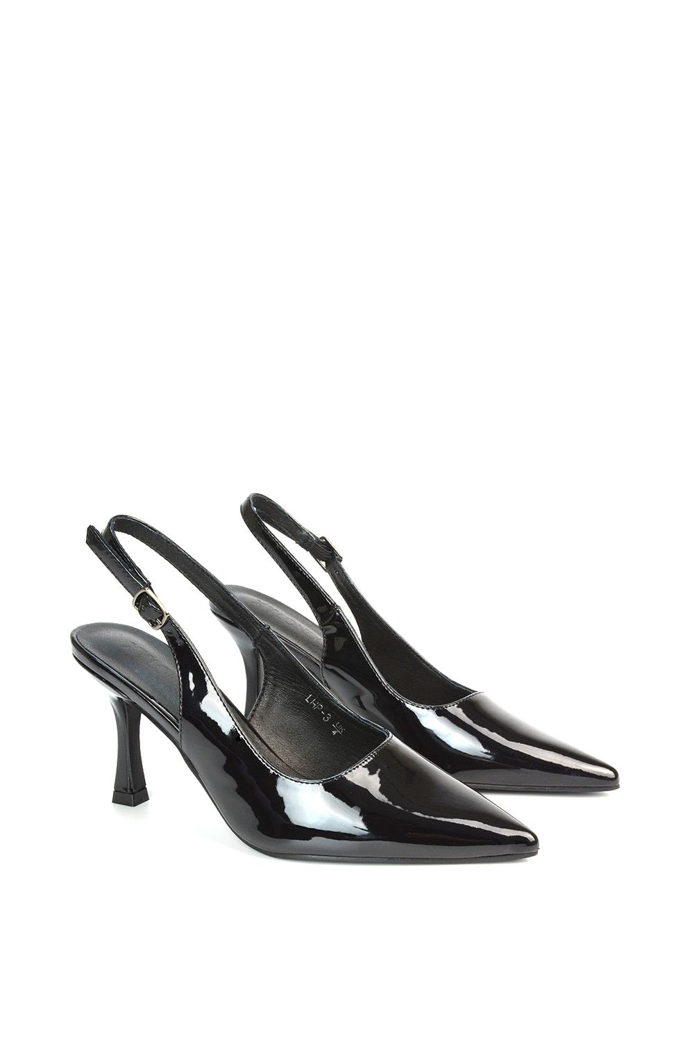 XY London 'Valerie' Stiletto High Heel Closed Toe Slingback Court Shoes image 3