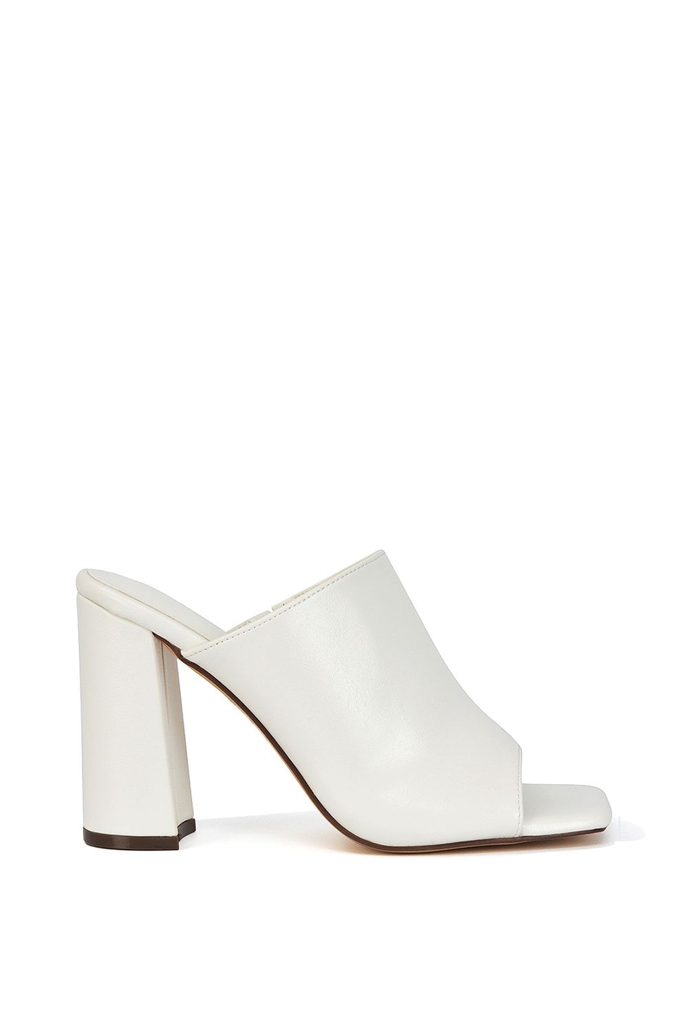 XY London 'Sunday' Square Toe Block High Heel Mule Peep Toe Sandals image 1