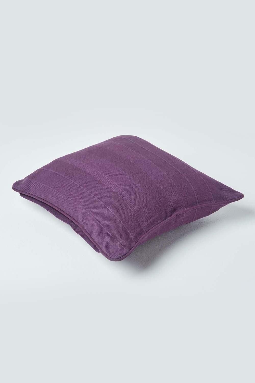 Homescapes Cotton Rajput Ribbed Cushion Cover image 3