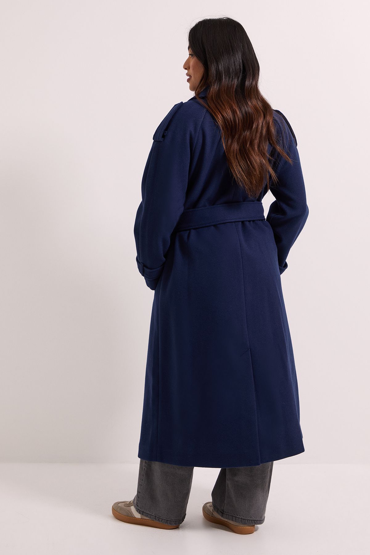 Dorothy Perkins Petite Belted Trench Navy image 5