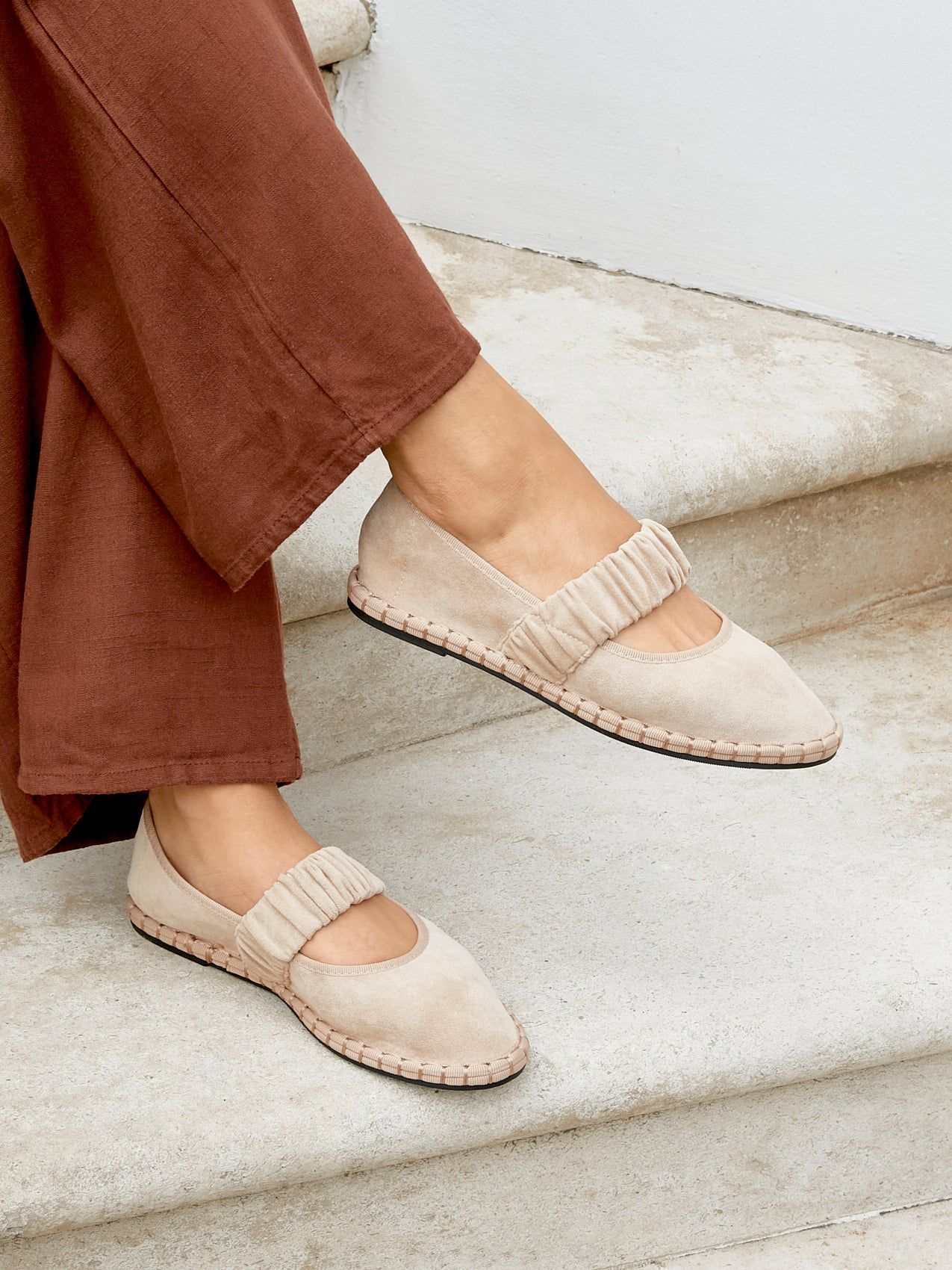 Linzi Lorella Beige Faux Suede Mary Jane image 6