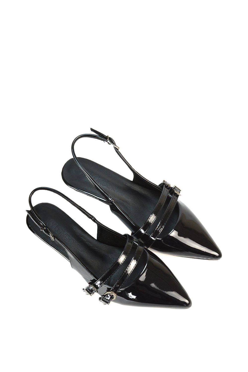 XY London 'Cassie' Slingback Low Kitten Heel Courts with Point Toe image 4