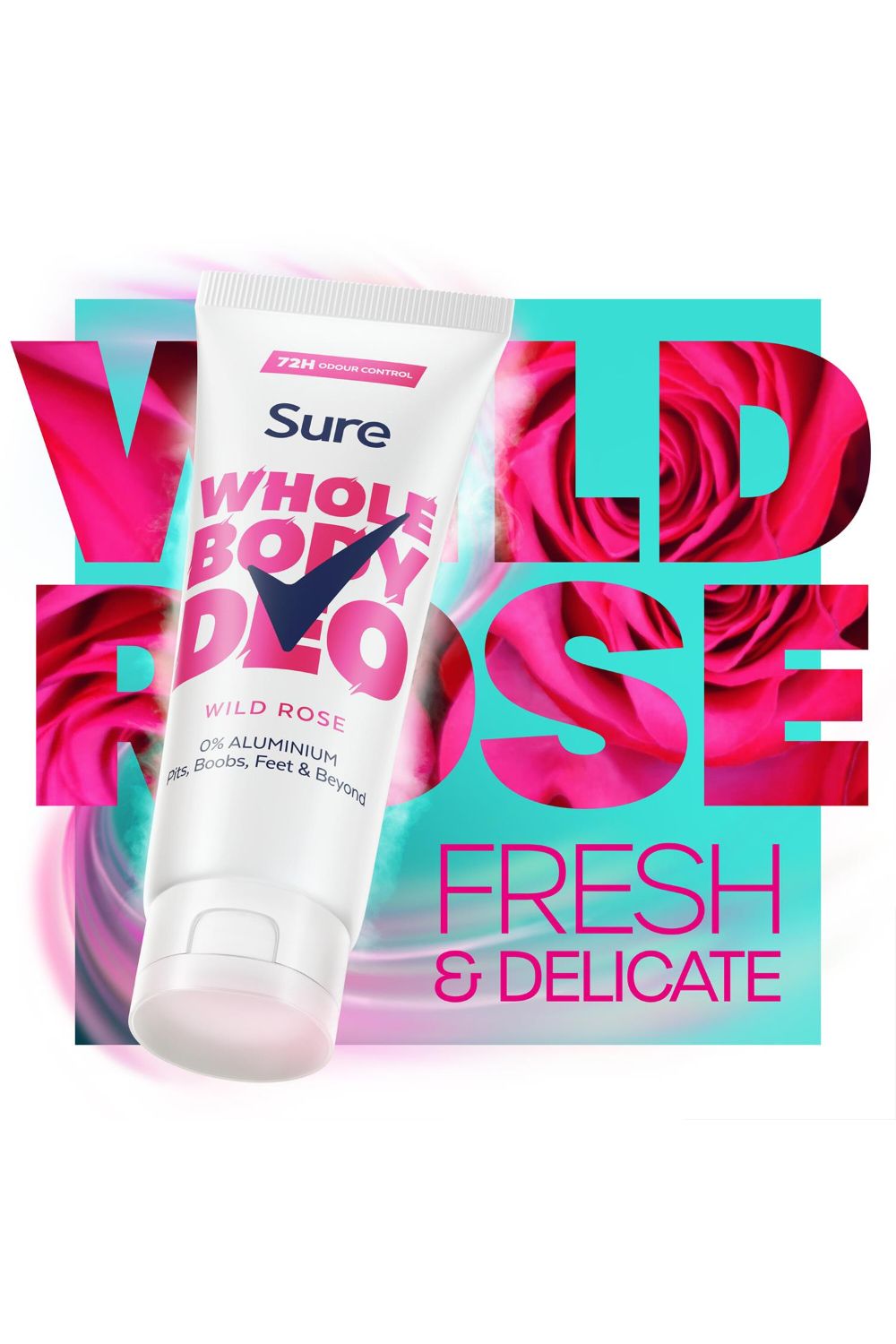 Sure Whole Body Wild Rose Bundle Deodorant Spray and Cream image 3