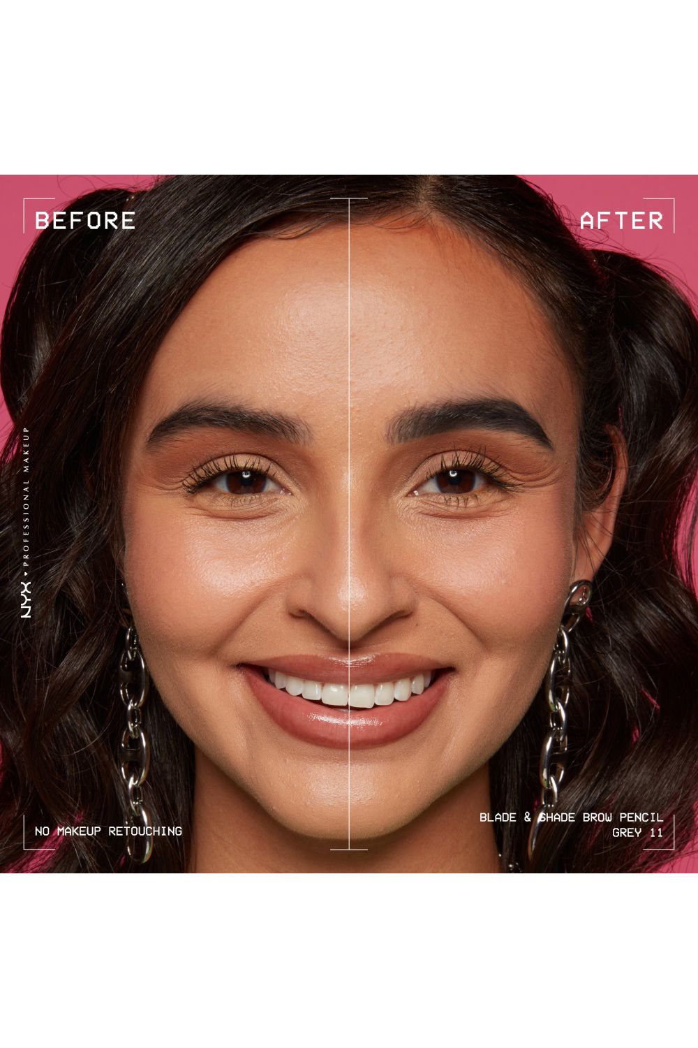 NYX Professional Makeup Blade & Shade, Nano Brow Mechanical Pencil 0.06g Grey image 4