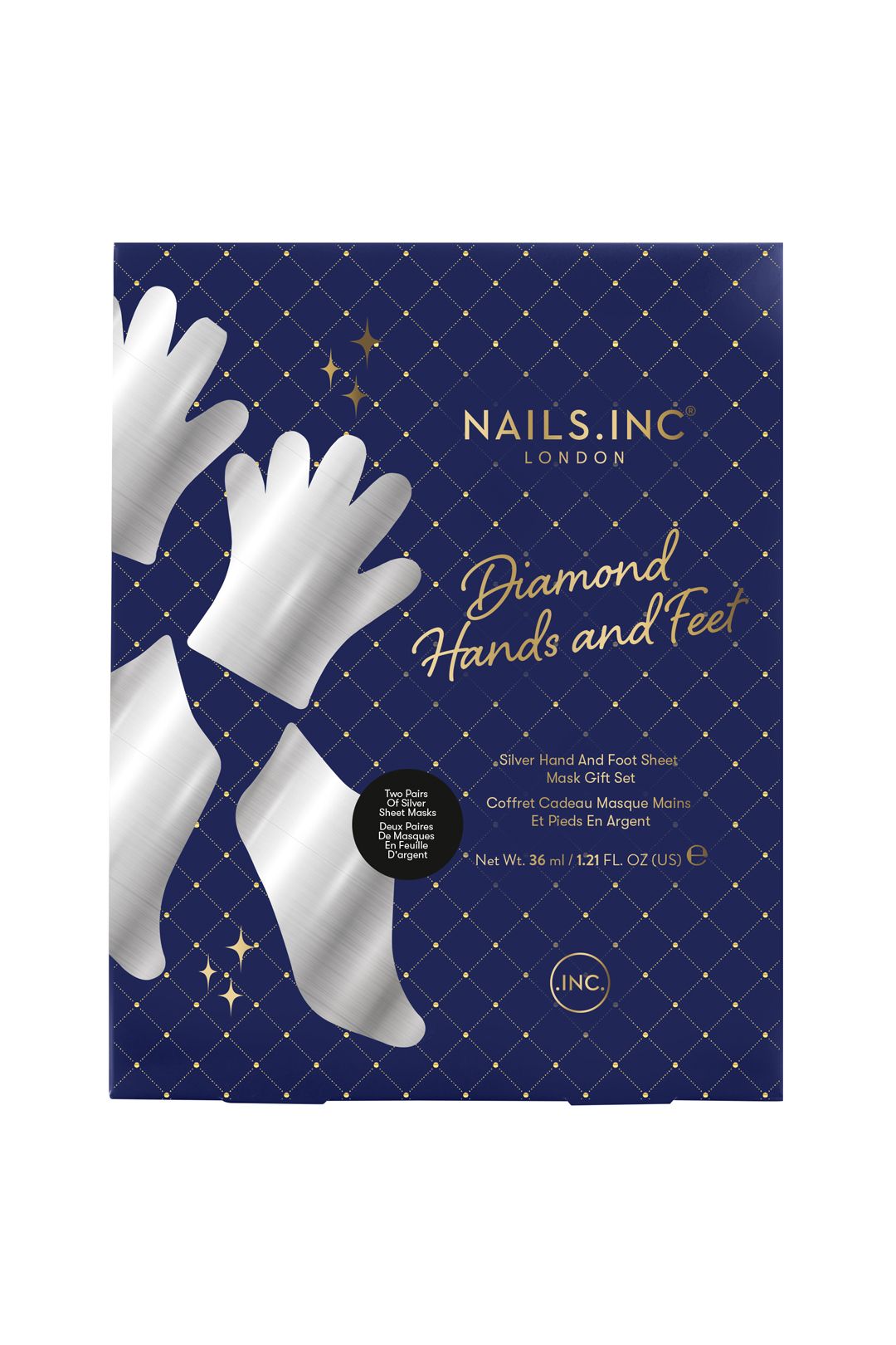 Nails Inc Dripping in Diamonds Hands and Feet Mask Gift Set Multi image 1