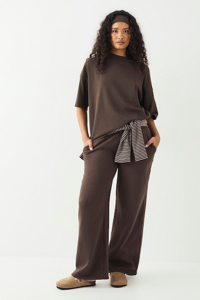 DSGN Studio DSGN Studio Deep Waistband Wide Leg Jogger Espresso
