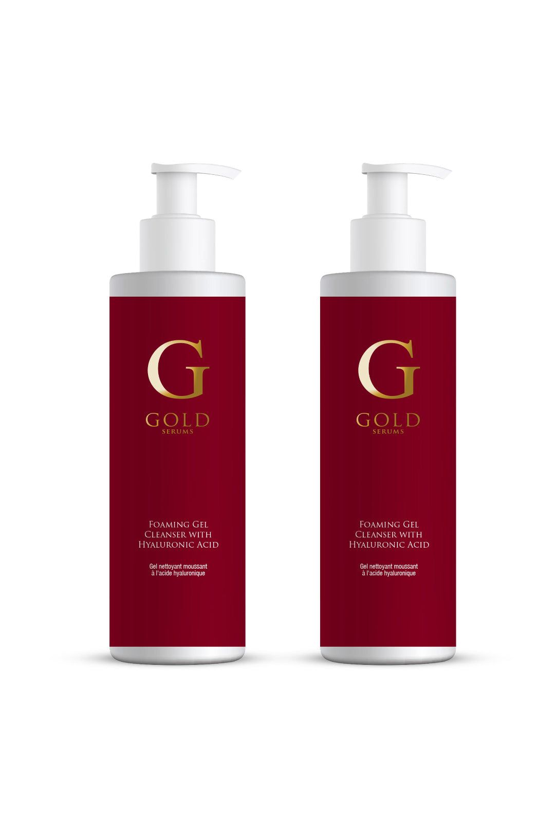 Gold Serums Foaming Mousse Cleanser with Hyaluronic Acid 200ml x 2 Duo Pack image 1