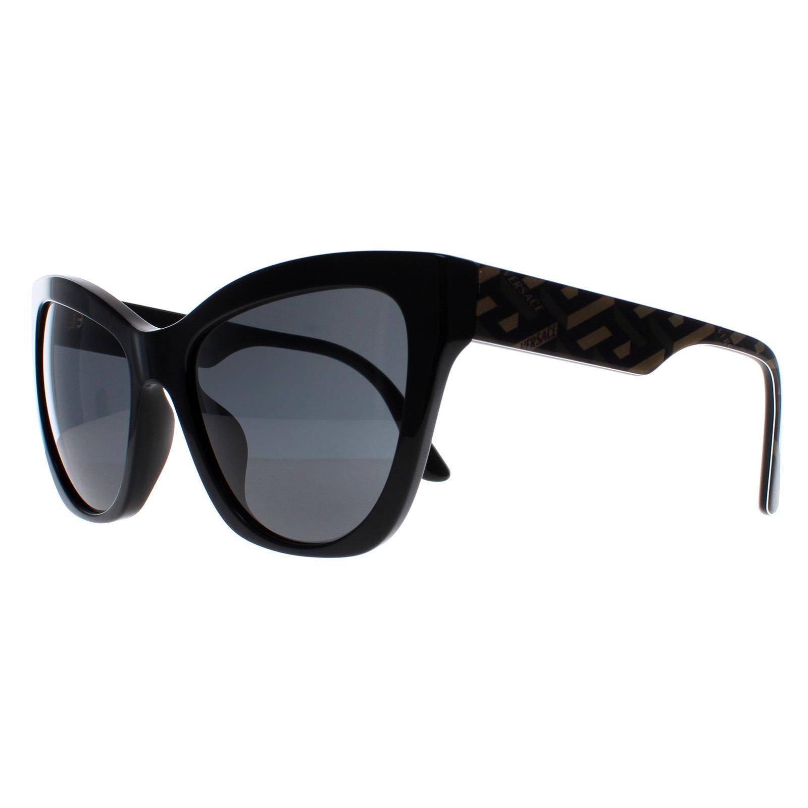 Versace Cat Eye Black Pattern Dark Grey VE4417U image 2